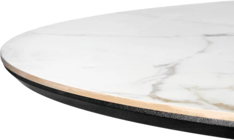 Стол Aura D110, керамогранит Ravena Natural, золотой Bradexhome арт.RF 0836