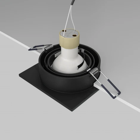 Встраиваемый светильник Atom GU10 1x50Вт Maytoni Technical DL024-2-01B (220V)