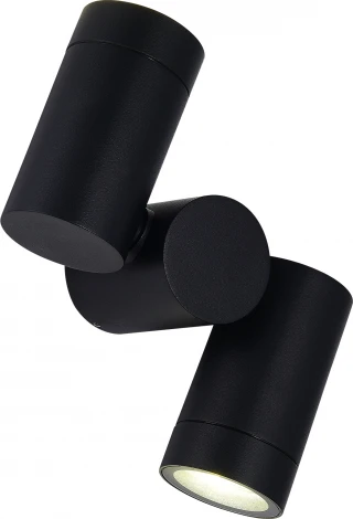 Настенный светильник ST Luce Ecollo SL9011.402.02 черный/белый GU10 2*50W (220V, круглые, IP65)