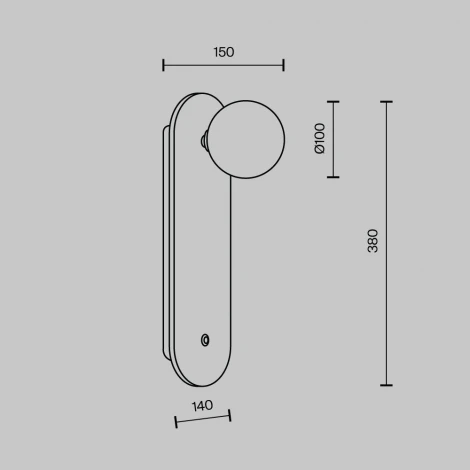 Бра с выключателем Modelux MODESTYLE MS.203.380 GD