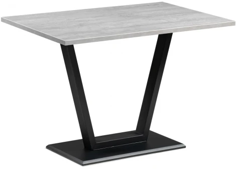 Стол деревянный Мичиган Лофт 110х70 25 мм бетон / черный матовый 515297 Woodville
