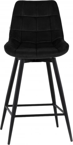 Стул полубарный Флекс с поворотным механизмом  велюр черный Stool Group арт.УТ000040030