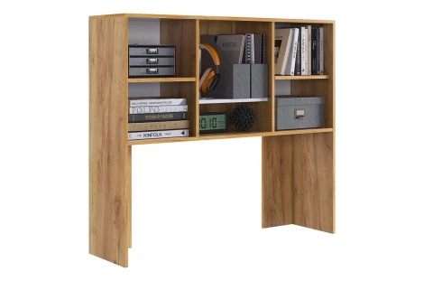 Лайт-2 Надстройка стола компьютерного 1200 Mebelson (ЛДСП/Дуб крафт золотой,Белый) арт.NKL02S1.2.2725