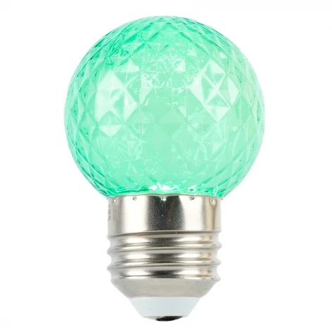 Лампа светодиодная Feron LB-385 52163 шарик зеленый прозрачный E27 1W 230V