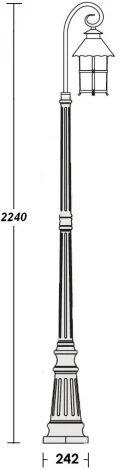 Наземный фонарь IP44 Oasis Light CAIOR 1 81509/18 Bl