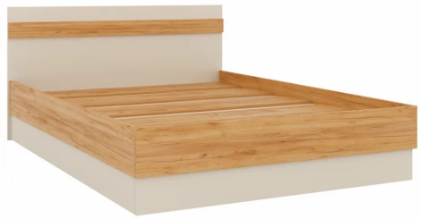 Двуспальная кровать Woodville Кассандра 160х200 дуб крафт золотой / кашемир 559201