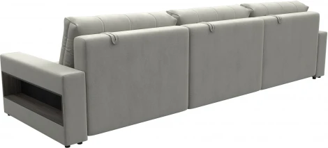 Диван прямой с полками Лига-053 НПБ Лонг Лига Диванов (Велюр) арт.128922