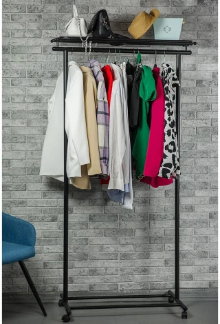 Вешалка напольная на колесах М 9 чёрный от фабрики Mebelik