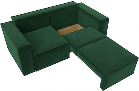 Диван прямой Куба мини (Зеленый/Велюр) Лига Диванов арт.121873