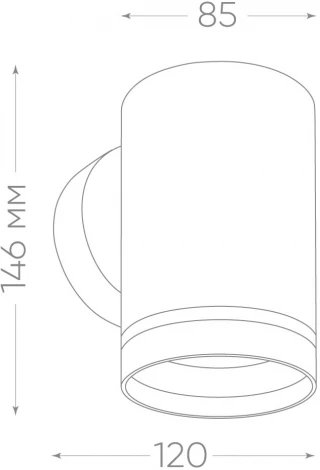 Настенный светильник Feron Рио 11708 DH1001, на стену, GX53, черный (220V, круглые, IP54)