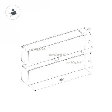 Трековый светильник магнитный Arlight 034238 (LED, 24V)