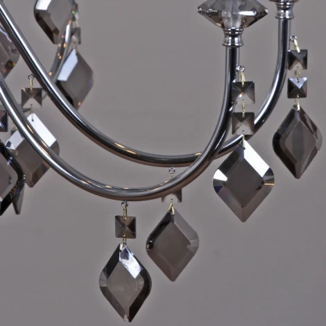 Подвесная люстра ILLUMICO IL2370-6POR-39 CR (220V, хрусталь, на цепи, подсвечник, свеча)