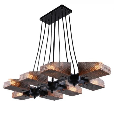 Подвесная люстра RiForma Tanks 2-8550-8-BK E27