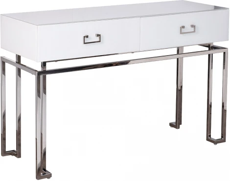 Консольный стол Garda Decor KFG070-NI (Хром/Белый)