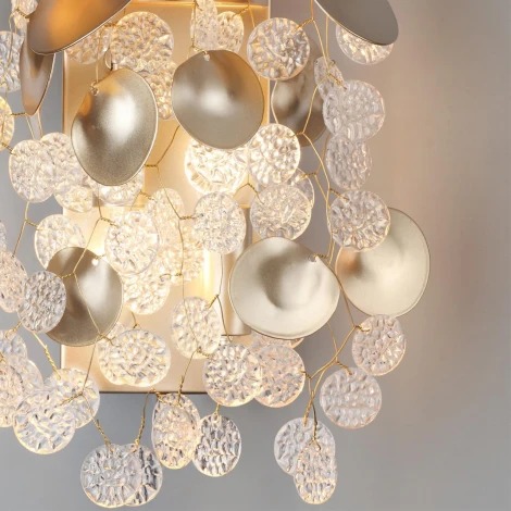 Бра Odeon Light Coins 5104/2W золотистый/прозрачный металл/стекло E14 2*40W 220В