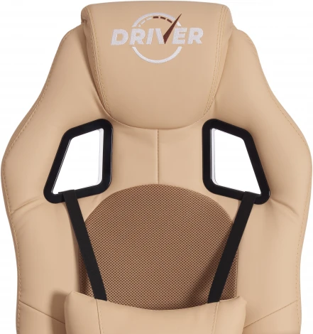 Кресло DRIVER (22) (Искусственная кожа,Ткань /Бежевый,Бронзовый)