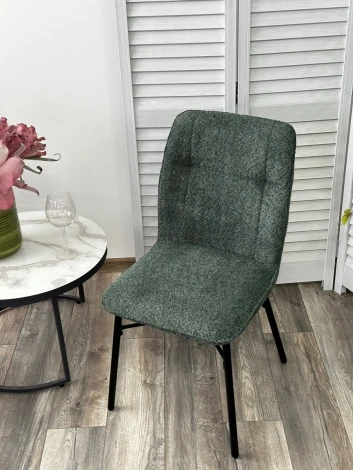 Стул COMO UF998-11 малахит, букле / черный каркас / Товарный знак DISAUR