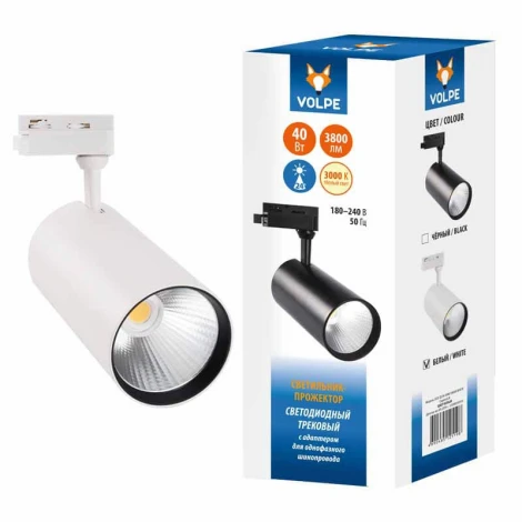 Трековый светильник Volpe ULB-Q276 40W/3000К WHITE (LED, 220V)