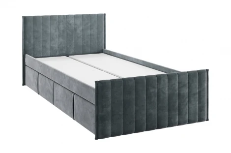 Кровать с ящиками Твикс 90х200 см Mebelson (ДСП,Велюр/Графит) арт.171565,2171