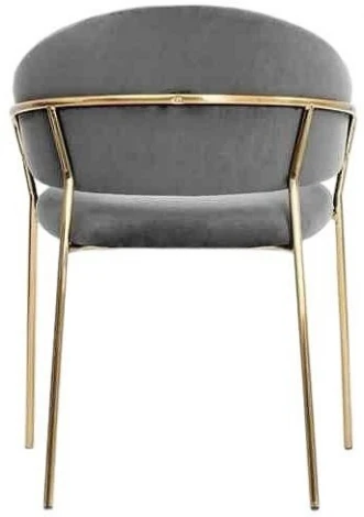 Набор из 2 стульев Whispered Enchantment Hesby (Металл/Велюр, Серый) арт.HSBI_DC114_grey_2