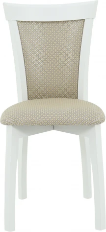Стул Аврора Тулон 2, спинка мягкая, Эмаль белая/Атина