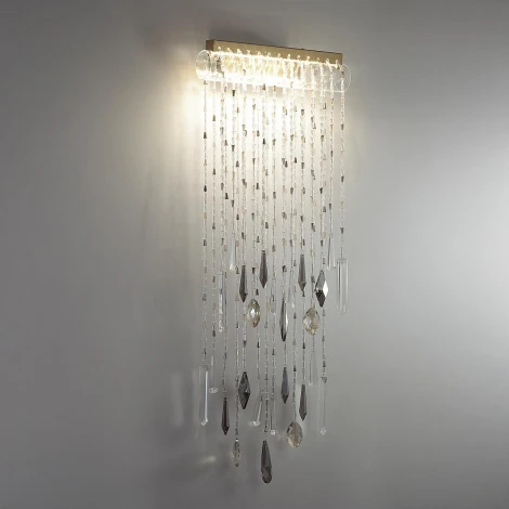 Настенный светильник Odeon Light Afina 5420/10WL античная бронза/металл/стекло/хрусталь LED*10W 3000K (220V, подвески)