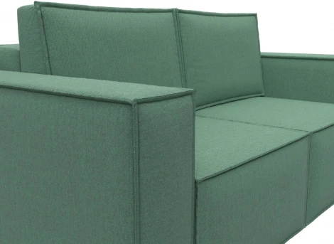 Диван прямой Куба мини (Зеленый/Рогожка) Лига Диванов арт.121893