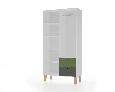 Шкаф Пушкин 100, белый шёлк МАМА STORY 102091