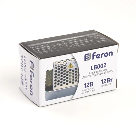 Трансформатор для светодиодной ленты 12W 12V (драйвер) Feron LB002 48005