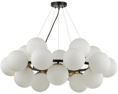 Подвесная люстра Lumion Melona 6508/20 черный, белый, бронза E14 20*40W 220V (на тросе, шарики)