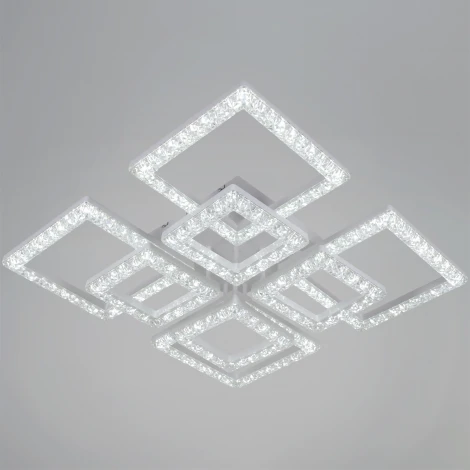 Потолочная люстра светодиодная на штанге с пультом Reluce 88120-0.3-4+4C WH