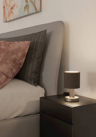 Настольная лампа Eglo Montetto 31842 1X40W(E14), сталь, никель матовый, каппучино