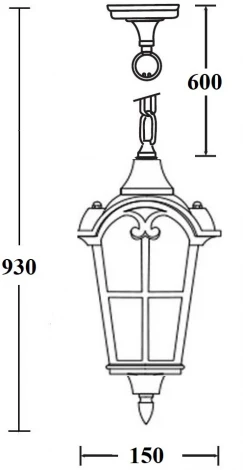 Уличный светильник подвесной Oasis Light PORTO 86105 R