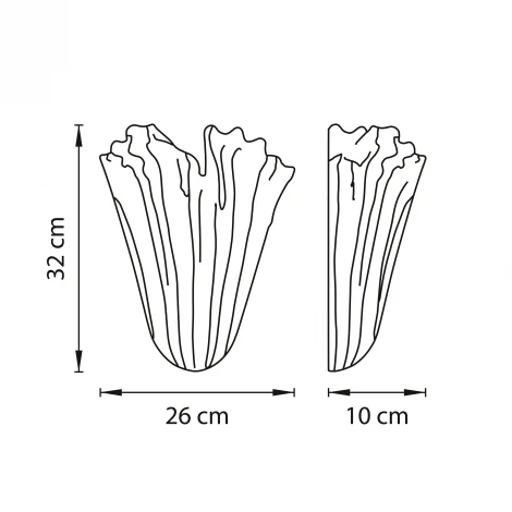 Настенный светильник Lightstar Murano 601610 (220V, лепестки)
