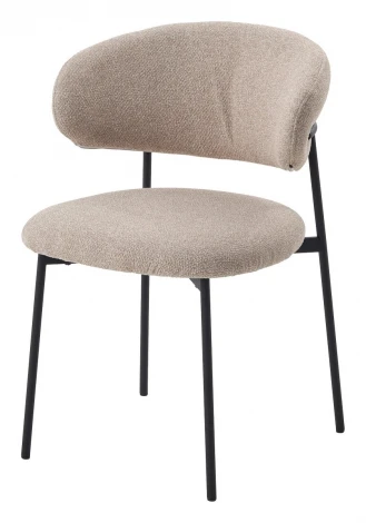 Стул ТРЕНД (TREND) цвет NS04 Крем, букле / черный каркас M-City 64608