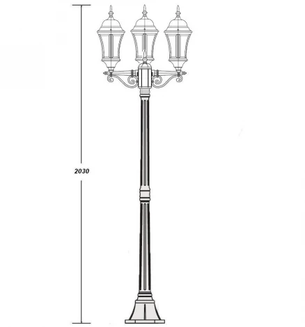 Наземный фонарь Oasis Light Astoria 1 L Bg 91308L B