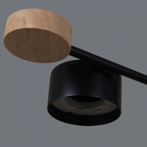 Потолочная люстра на штанге Reluce 03751-0.3-08 BK+WOOD GX53