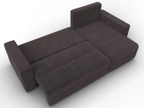 Диван угловой Лига-122 угол универсальный (ДСП,Брус,Велюр/Коричневый) Лига Диванов 137606