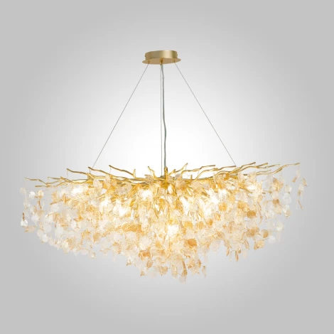 Подвесная люстра AM Group FOREST DL1200 GOLD (220V, на тросе, листья)