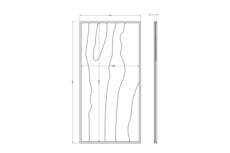 KFG207 Зеркало напольное с рисунком 90*4*180см Garda Decor