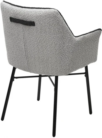 Стул AGIRA UF998-14 светло-серый, букле / UF998-16 темно-серый / черн. каркас / Товарный знак DISAUR