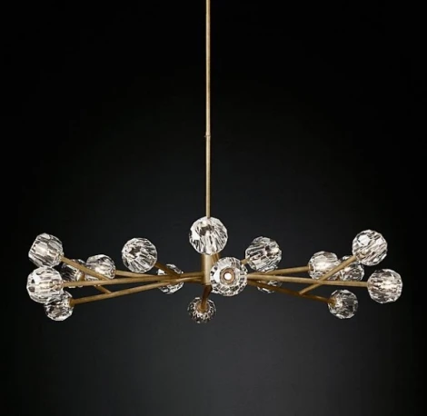 Потолочная люстра на штанге Rh Boule De Cristal Round Chandelier 18 Imperiumloft 40,1218 (84757-22) (220V)