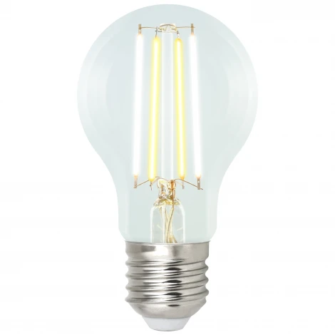 Умная лампа светодиодная Wi-Fi Bluetooth, диммируемая, прозрачная 2700-6500K, Голосовое управление приложение UnielSmart Uniel LED-A60-7W/SW/E27/230V/WF/CL GLS81TR