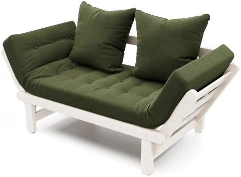 Кушетка Arsko Сламбер беленый дуб зеленый велюр