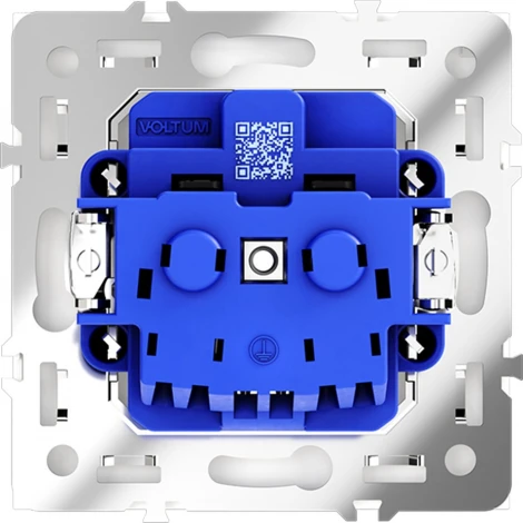 Розетка с заземлением и шторками (кашемир) Voltum S70 VLS040203