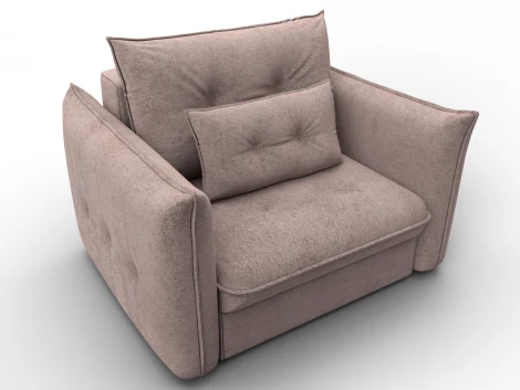 Кресло Лига-100 НПБ (ДСП,Фанера,Велюр/Бежевый) Лига Диванов 137000