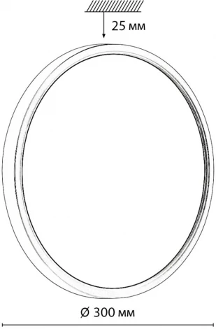 Настенно-потолочный Sonex Omega White 7661/24L MITRA пластик/белый LED 24Вт 3000/4000K D300 IP20 (220V, круглые)