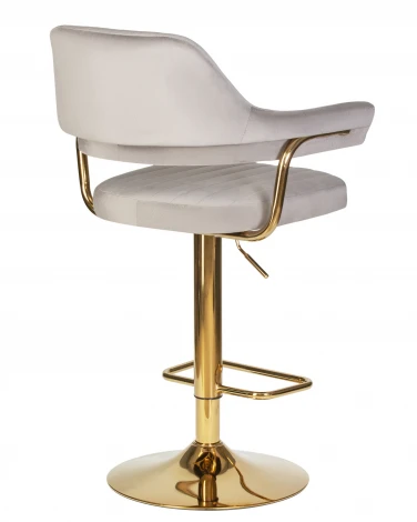 Стул барный CHARLY GOLD (серый велюр (MJ9-75))