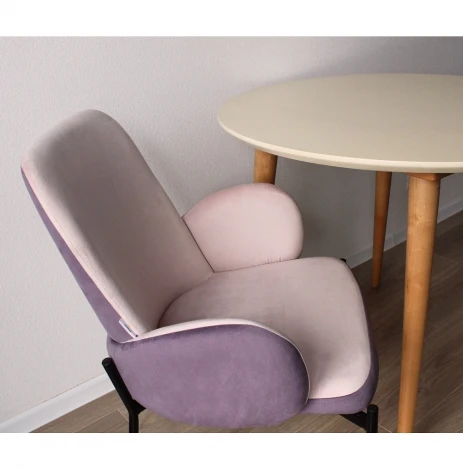 Стол обеденный Арника круглый Ронда Мини 100, натуральный/слоновая кость