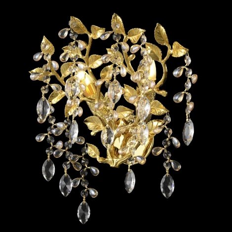 Бра Crystal Lux EDEN AP2 GOLD (220V, подвески, листья, ветки)